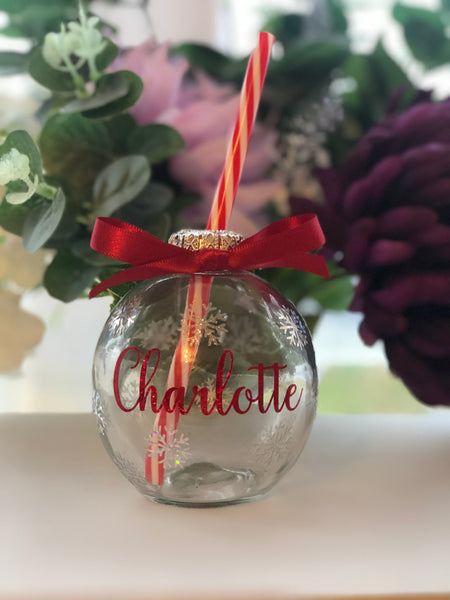 Christmas bauble drinking glass