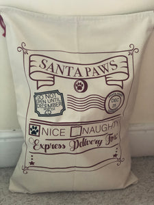Santa paws Santa sack