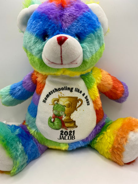 Homeschooling rainbow bear