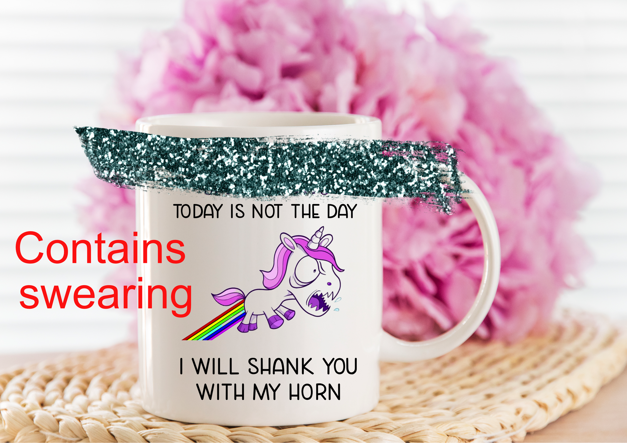 sweary unicorn mug